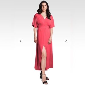 NWT The Bay Standards and Practices Scarlette Women's V Neck Maxi Dress Size M